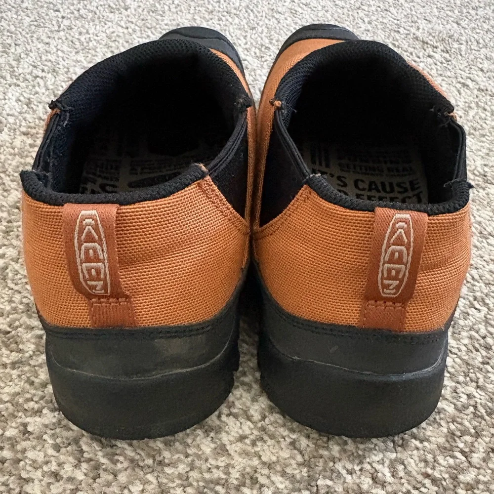 Keens‎ Hoodcamp FR Fire Retardant Maple Black Slip On Shoes Mens size 10